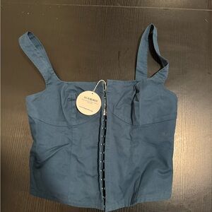Women's Blue Corset Top